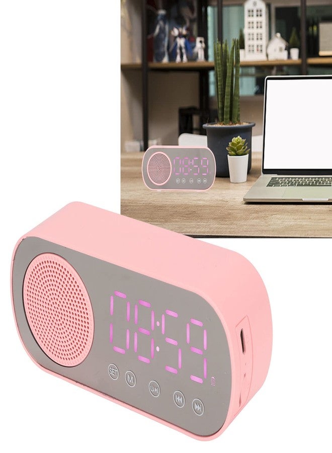 سانبيل ساعة منبه مع مكبر صوت، ساعة منبه مزدوجة محمولة بمنفذ USB وشاشة LED عالية الدقة وراديو FM مضبوط رقميًا، للمنزل والمكتب وغرفة النوم - Image 2