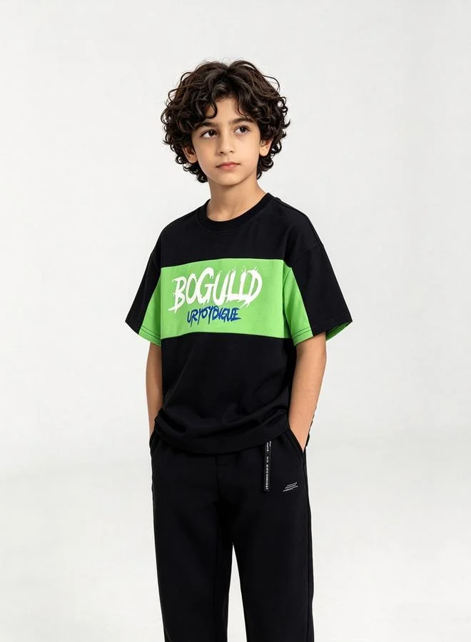 Take Two Boys Graphic Panel Cotton T-Shirt