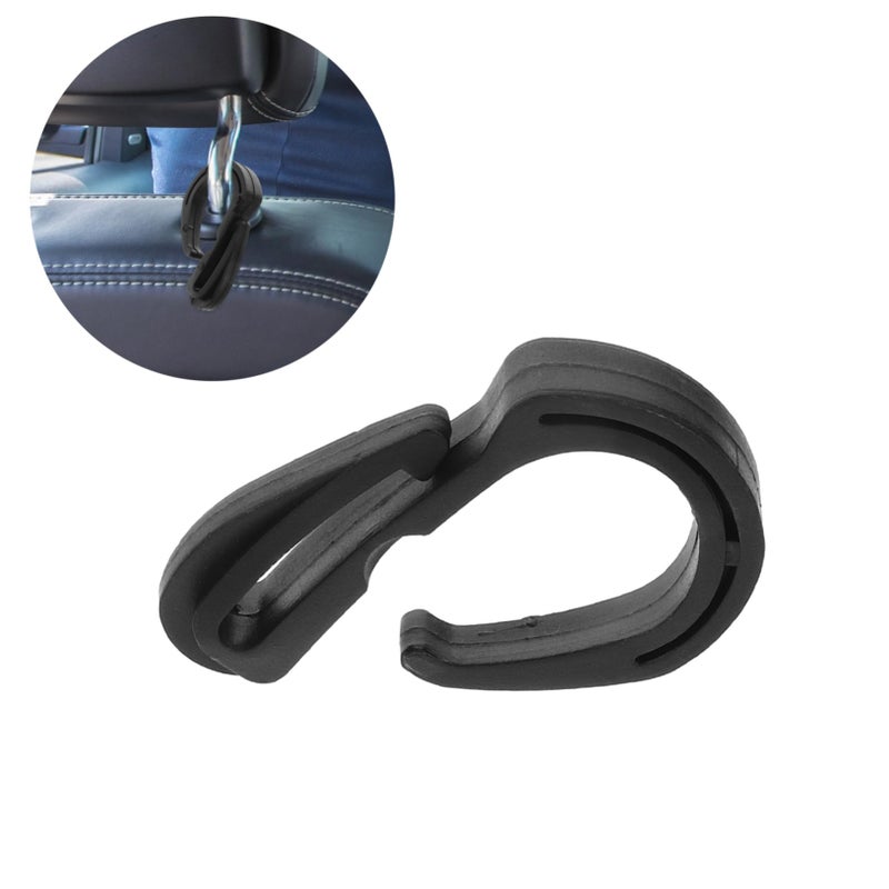 Heavy Duty Car Seat Headrest Hooks 10 Pack Black For Purses Bags Storage - Image 4