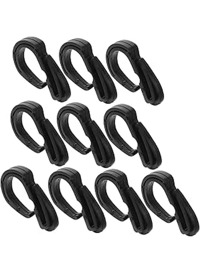 Heavy Duty Car Seat Headrest Hooks 10 Pack Black For Purses Bags Storage - Image 1