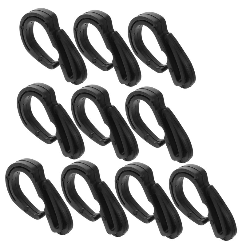 Heavy Duty Car Seat Headrest Hooks 10 Pack Black For Purses Bags Storage - Image 2