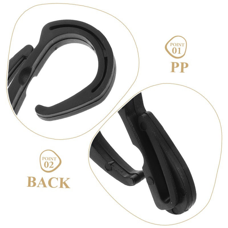Heavy Duty Car Seat Headrest Hooks 10 Pack Black For Purses Bags Storage - Image 5