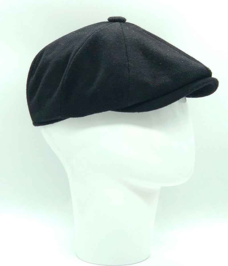 BE Hoope Winter Woolen Black British Style 8-Piece Peaky Blinders Cap Hat  - Image 2