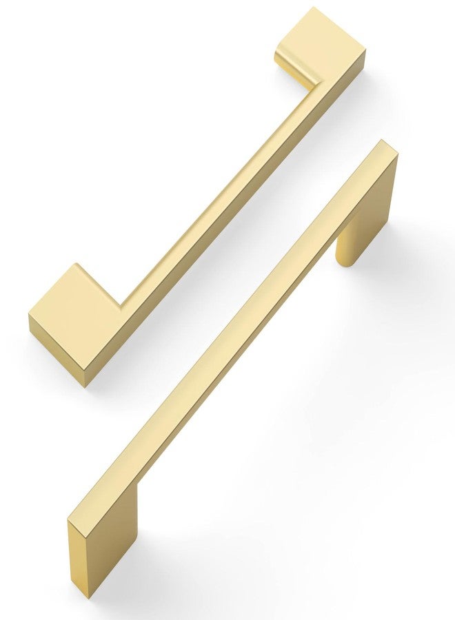 Amerdeco 10 Pack Brushed Gold Cabinet Pulls 5 Inch(128MM) Hole Centers Kitchen Cabinet Handles Cabinet Hardware Zinc Pull Handle Easy to Install ZH0060 - Image 2