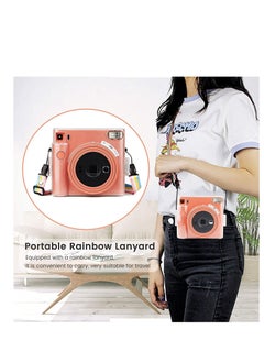Y&D Protective Clear Case for Fujifilm Instax Square SQ1 Instant Film Camera Crystal Hard PC Cover with Removable Rainbow Shoulder Strap (Transparent)  - Image 5