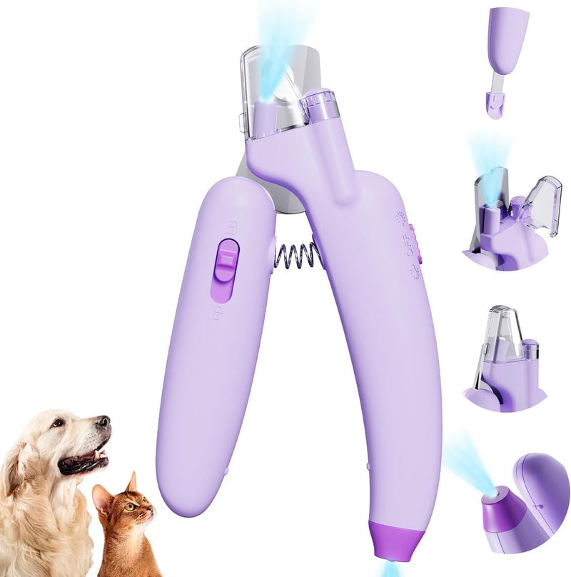 SWIUKPHE Dog and Cat Nail Clippers, Trimmers with 2 LED Lights, Powerful Safety Guard and Nail File to Avoid Over Cutting, Easily Illuminate the Bloodline, Suitable for Large to Medium Dogs, Cats - Image 1