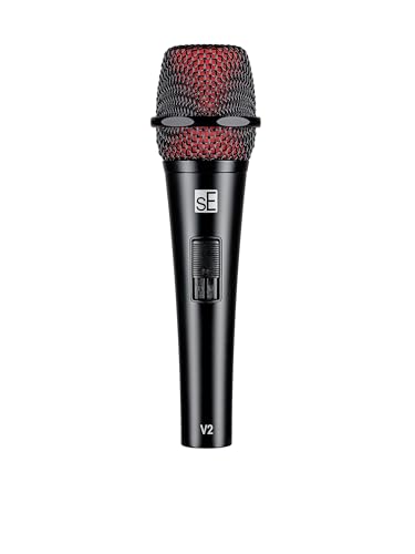 SE ELECTRONICS V2 Switch Dynamic Microphone for Singing Speech Instruments Studio Recording Supercardioid XLR Handheld Vocal Microphone with an OnOff Switch Rugged AllMetal Housing - Image 1
