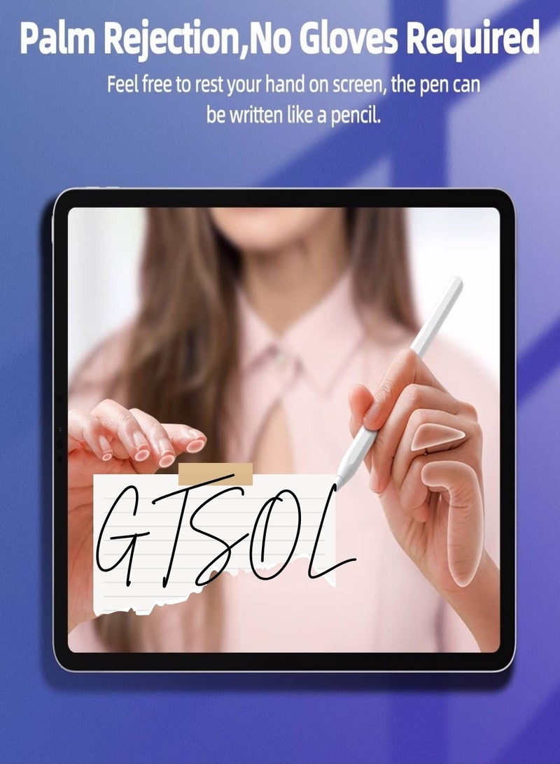 GTSOL Wireless Magnetic Stylus Pen for iPad – Palm Rejection, Fast Charging, Tilt Sensitivity – Compatible with iPad Pro, Air, Mini  - Image 2