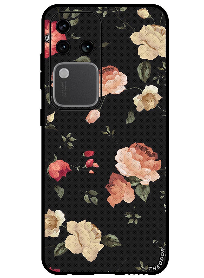 Theodor Protective Case Anti Scratch Shock Proof Bumper Cover For Vivo S18 Pro Colourful Lotus  - Image 1