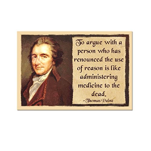 EvolveFISH to Argue with a Person Who has Renounced Reason is Like Administering Medicine to The Dead Refrigerator Magnet - [3" x 2"] (1) - Image 3