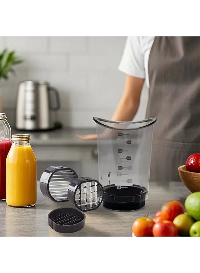 Black 3 In 1 Multifunctional Fruit Vegetable Cutter Slicer Shredder Dicer Kitchen Gadget - Image 4