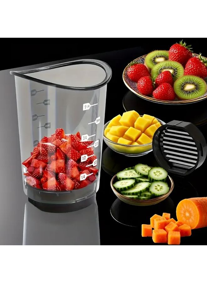 Black 3 In 1 Multifunctional Fruit Vegetable Cutter Slicer Shredder Dicer Kitchen Gadget - Image 1