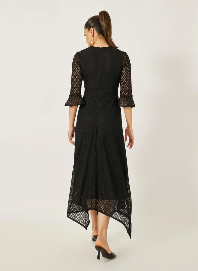 Styli Lace Handkerchief Dress