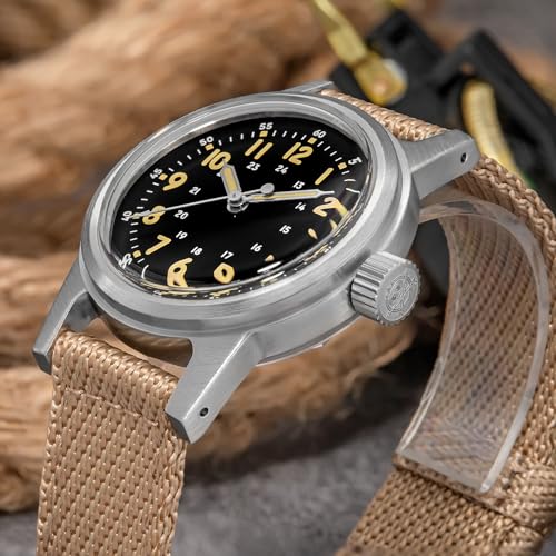 ADDIESDIVE 36 MM Automatic Watches for Men and Women Mechanical Watch Black Clean Dial Nylon Strap Outdoor Watch - Image 3