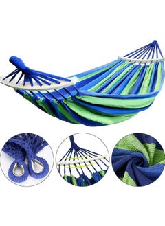 Beautiful Hammock Outdoor Portable Single Hammock with 2 Thick Binding Ropes and Storage Bags Durable Canvas Hammock Suitable for Travel Camping Hiking Beach Backyard Garden Blue - pzsku/Z207323FCA008DF6B6A51Z/45/_/1716367599/d33c4cdb-94f6-4066-8b30-fde942a699ab