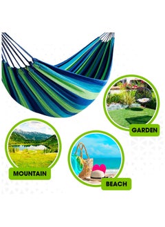 Beautiful Hammock Outdoor Portable Single Hammock with 2 Thick Binding Ropes and Storage Bags Durable Canvas Hammock Suitable for Travel Camping Hiking Beach Backyard Garden Blue - pzsku/Z207323FCA008DF6B6A51Z/45/_/1716367609/5737196e-ff8b-486d-9aa1-4bffc95baf25