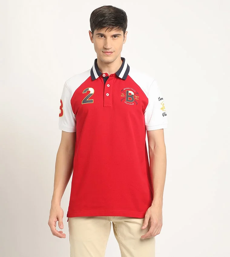 Beverly Hills Polo Club Color-Blocked Regular Fit Polo T-Shirt