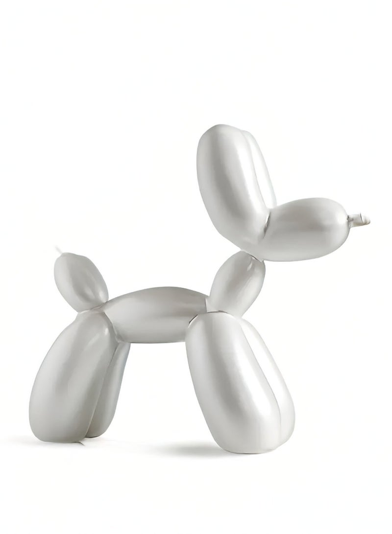 My Pumpkin Balloon Dog Statue Abstract Art Dog Resin Sculpture Home Decor Craft Gift White - Image 1