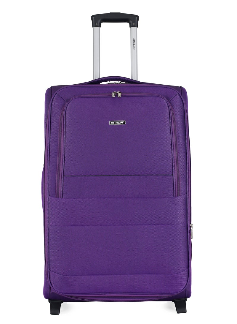 STARLIFE Set of 3 Light Weight Polyester Trolley Luggage 2 Wheels With Number Lock 20,24,28 Inches - Image 2