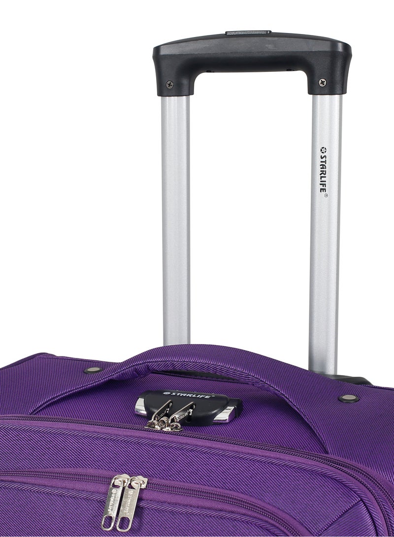 STARLIFE Set of 3 Light Weight Polyester Trolley Luggage 2 Wheels With Number Lock 20,24,28 Inches - Image 5