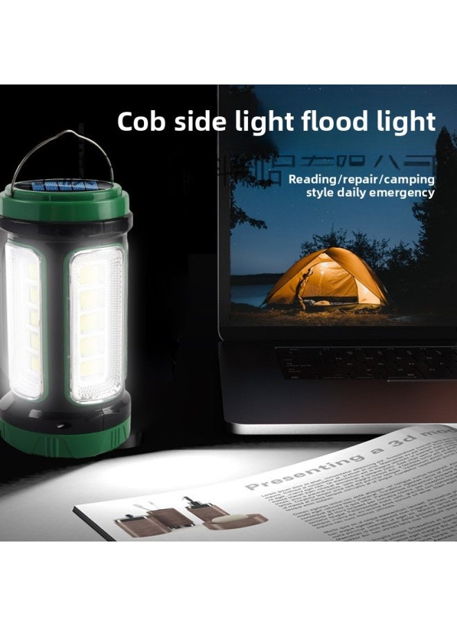 Generic Solar Portable Outdoor Strong Light Emergency Multi-light LED Portable Camping Lamp Home Lighting Flashlight-Color:Type A  - Image 3