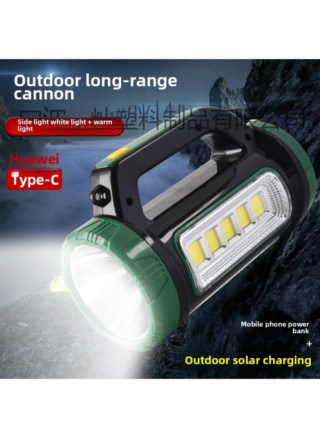Generic Solar Portable Outdoor Strong Light Emergency Multi-light LED Portable Camping Lamp Home Lighting Flashlight-Color:Type A  - Image 2