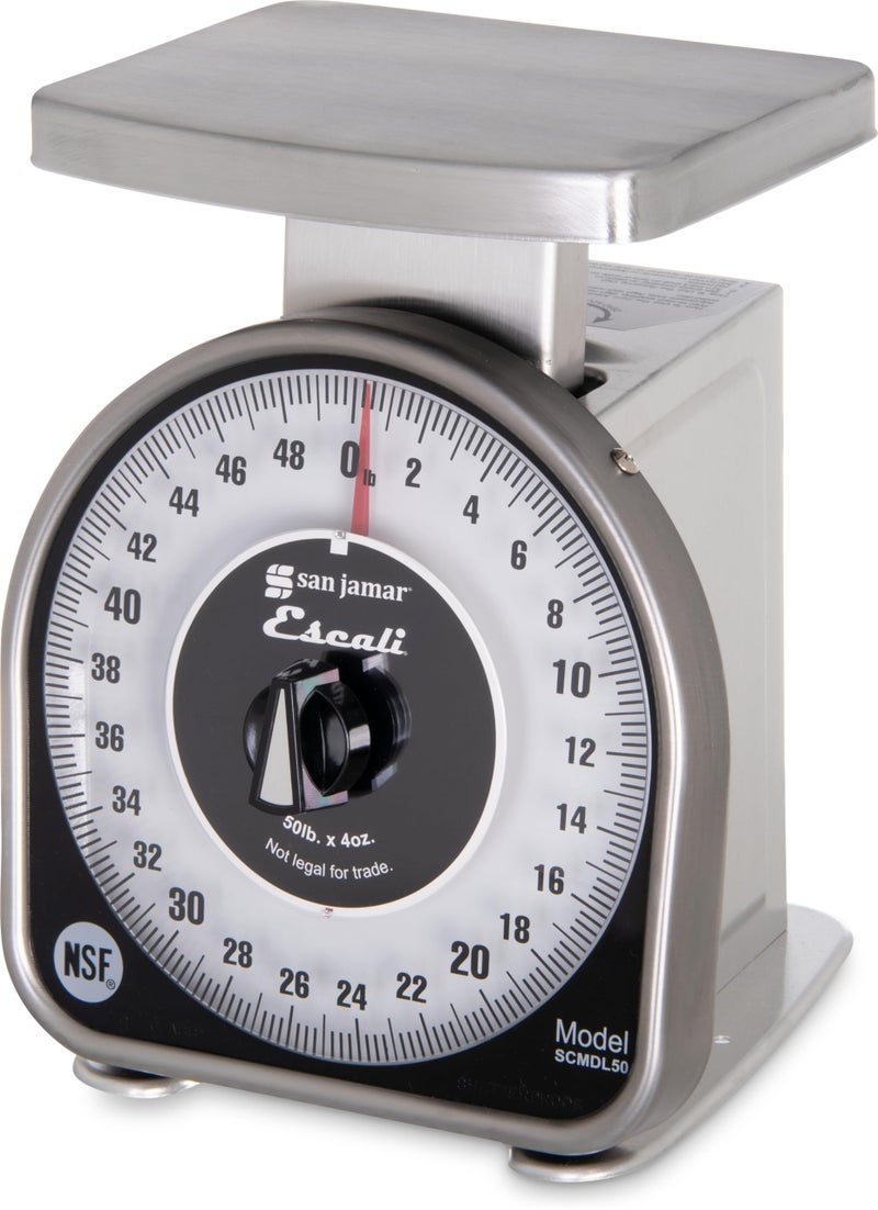 San Jamar SCMDL50 Mechanical Dial Food/Kitchen Scale, 50 lb Capacity - Image 3