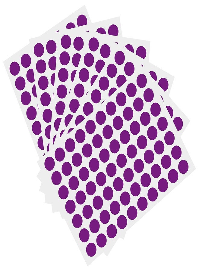 PARLAIM 1050 PCS 3/4 Inch Round Color-Code Dot Stickers, Color Coded Circle Stickers for Classroom, Office (Purple) - Image 1