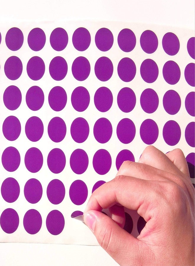 PARLAIM 1050 PCS 3/4 Inch Round Color-Code Dot Stickers, Color Coded Circle Stickers for Classroom, Office (Purple) - Image 2