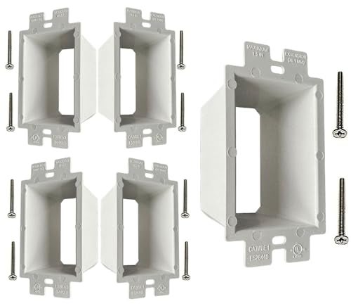 iMBAPrice IMBA-BE1-5 (UL Listed) 1-Gang Non-Metallic Electrical Power Outlet Box Extender for Power Switch Receptacles Accessories, 5-Pack - Image 1