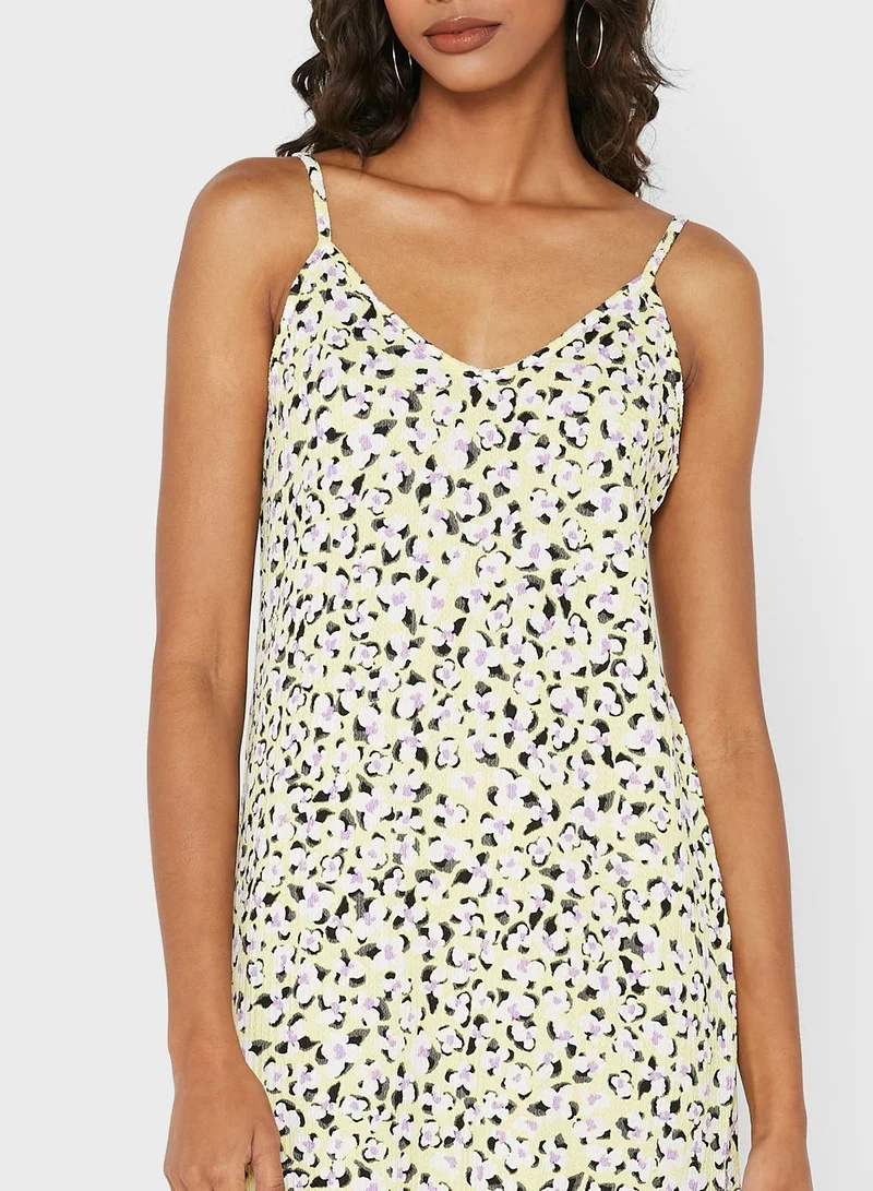 VERO MODA Strappy Ruffle Detail Printed Dress