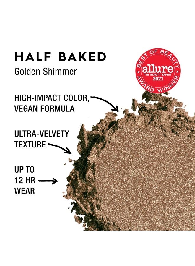 Urban Decay 24/7 Eyeshadow Compact - Award-Winning & Long-Lasting Eye Makeup - Up to 12 Hour Wear - Ultra-Blendable, Pigmented Color - Vegan Formula – Half Baked (Golden Shimmer)