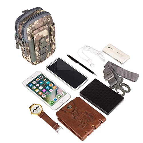 KETMART Men Casual Durable Waist Pack Camo Waterproof Nylon Multifunction Waist Bags Zipper Outdoor Phone Coin Bag. - Image 4