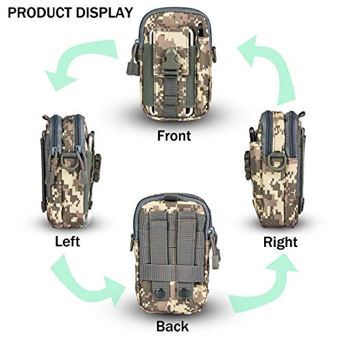 KETMART Men Casual Durable Waist Pack Camo Waterproof Nylon Multifunction Waist Bags Zipper Outdoor Phone Coin Bag. - Image 3