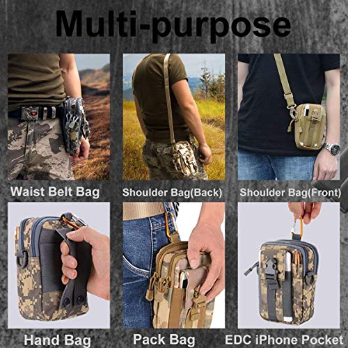 KETMART Men Casual Durable Waist Pack Camo Waterproof Nylon Multifunction Waist Bags Zipper Outdoor Phone Coin Bag. - Image 2