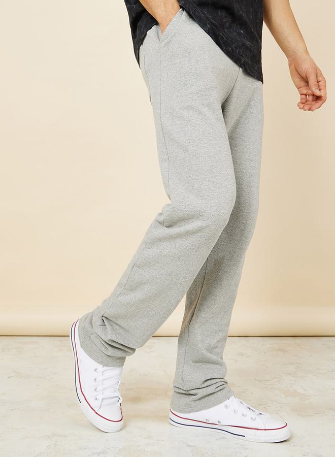 Styli Solid Straight Fit Open Hem Sweatpant  - Image 1