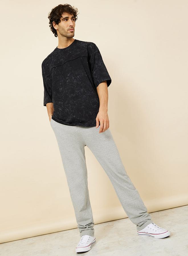 Styli Solid Straight Fit Open Hem Sweatpant  - Image 2