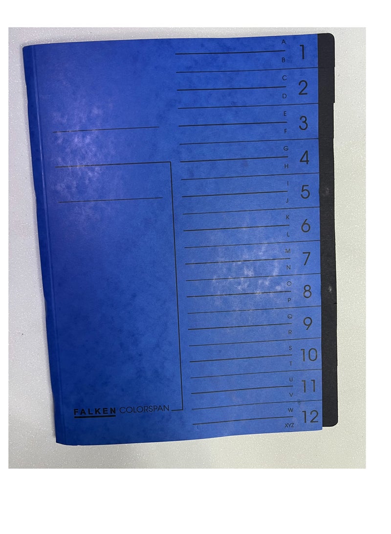 Falken Colorspan Index Folder 7 Compartment 7 Fächer Blue - Image 5