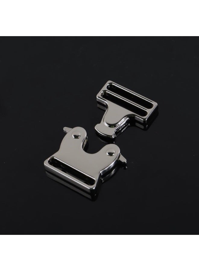 2 قطعة من أبازيم الاستبدال المصنوعة من سبائك الزنك، أبازيم معدنية جانبية سريعة التحرير لحزام حقيبة نايلون، حزام حقيبة ظهر، حزام سوار - Image 4