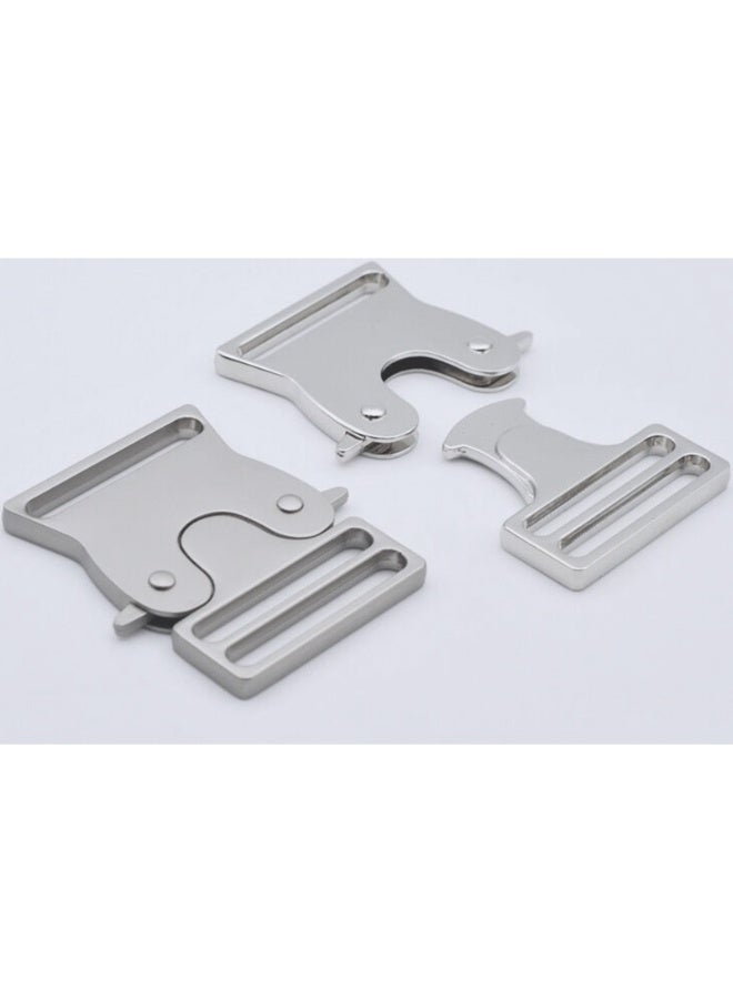 2 قطعة من أبازيم الاستبدال المصنوعة من سبائك الزنك، أبازيم معدنية جانبية سريعة التحرير لحزام حقيبة نايلون، حزام حقيبة ظهر، حزام سوار - Image 3