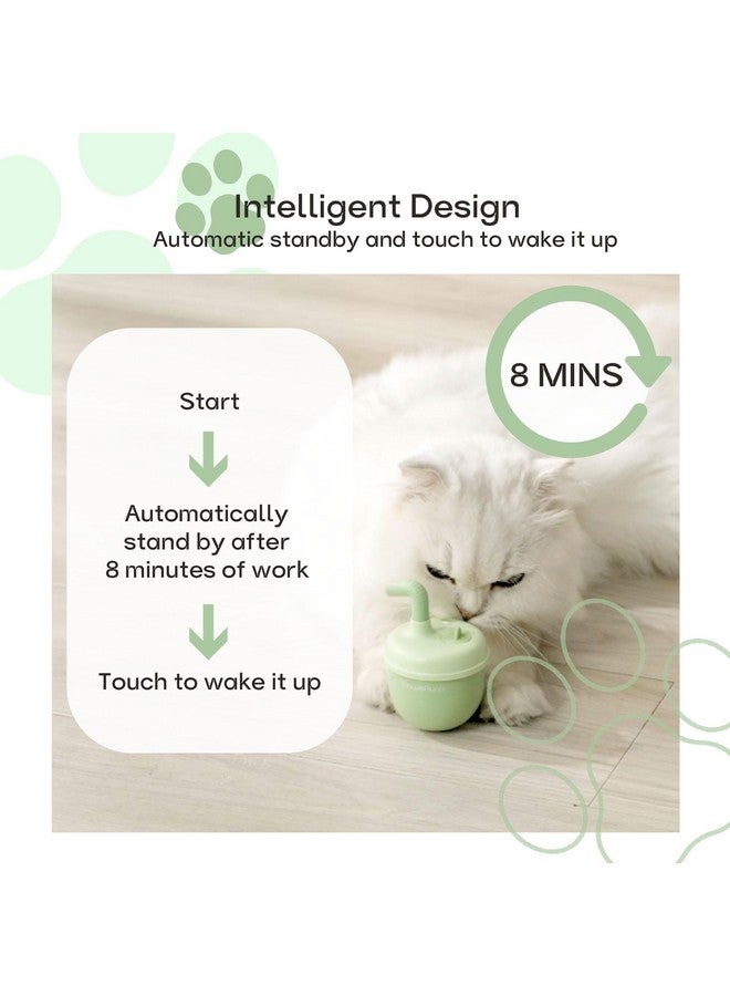 NWK Cat Laser Toy, Rechargeable Cat Laser Pointer with 360°Irregular Rotation and Tumbler Design, Fast & Slow Mode Available, Automatic Cat Toy with Catnip for Indoor Cat (Green)