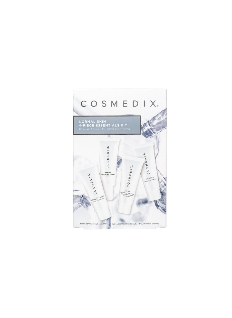 CosMedix Normal Skin 4-piece Essentials Kit: Benefit Clean + Affirm + Define + Emulsion --4x15ml/0.5oz 