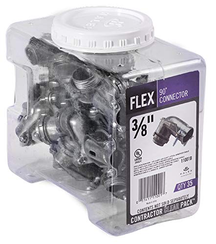 Halex - 3/8" (1/2" KO) Flex 90DEG Connector - 35/CCP - Image 1