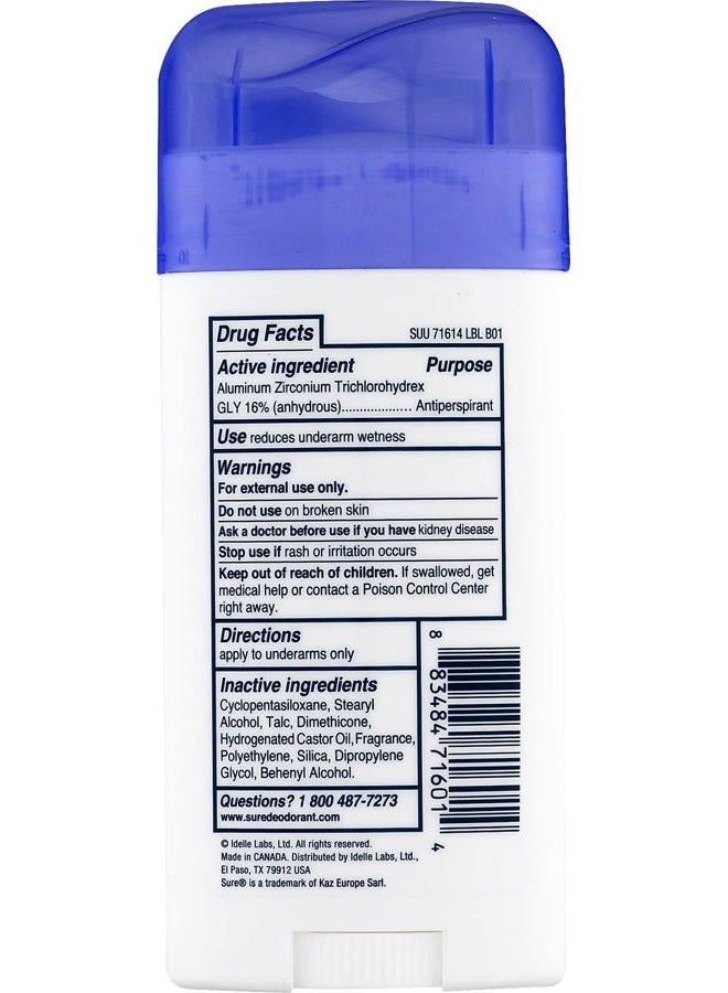 Sure مزيل العرق 2.6 أونصة صلب غير مرئي منعش وبارد (76 مل) (3 عبوات) - Image 2