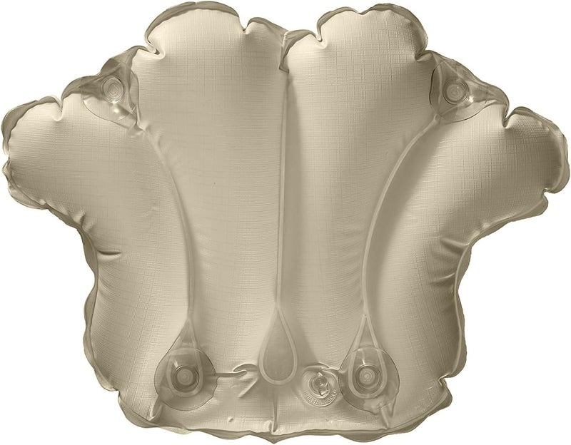 Aquasentials Inflatable Bath Pillow - Terry Cloth (Light Tan) - Image 2