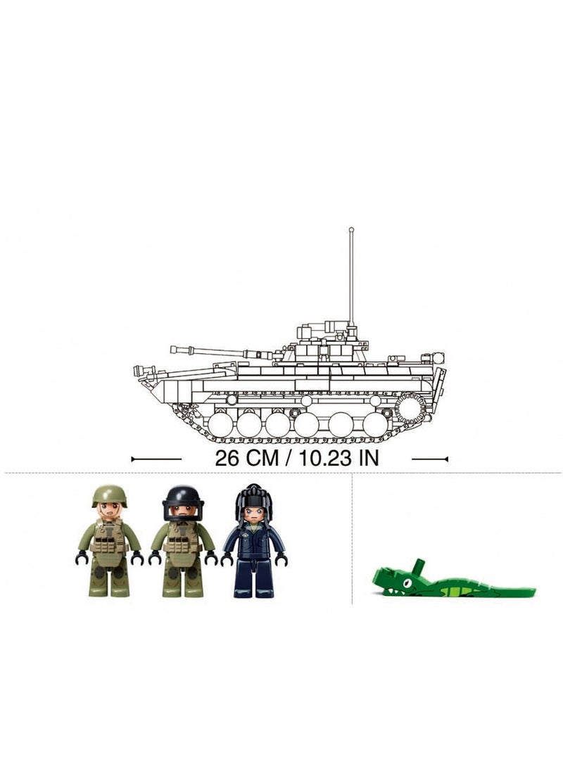 Sluban Sluban - Model Bricks Infantry Fighting Vehicle BMP-2MS 1/35 738 Pieces - M38-B1136  - Image 4