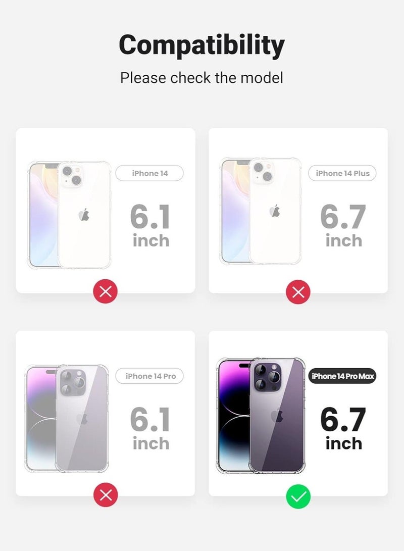 ACLIX Crystal Clear Case For Iphone 14 Pro Max, Made From High-Quality TPU, Soft, Flexible Design, Ultra-Thin and Durable To Use, Shockproof, Anti-Scratch, Optimum Protection For Your iPhone 14 Pro ( Clear) - Image 2