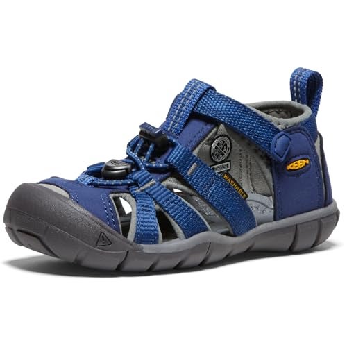 KEEN Unisex-Child Seacamp 2 CNX Closed Toe Sandals,Blue Depths/Gargoyle,5 Big Kid - Image 1