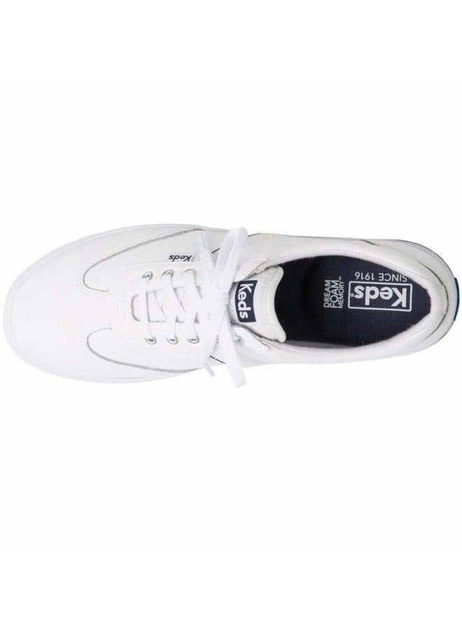 Keds Women's Courty Core Leather Sneaker White 7, 37.5 EU - Image 5