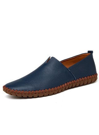 Men's Flat Heeled Solid Leather Shoes Blue - pzsku/Z20740DEA1EF279A33717Z/45/_/1695728243/54717490-b5aa-495b-a94f-eefeaf418c3a